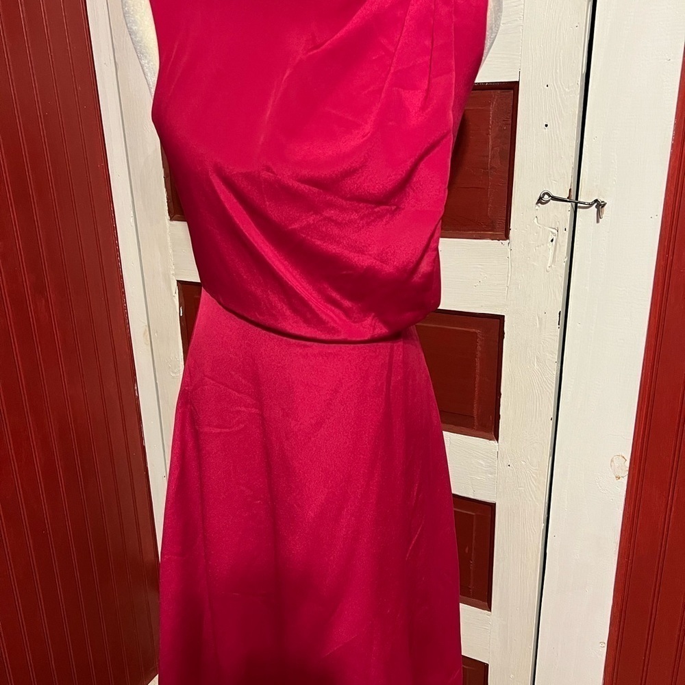 Vince Camuto Red Polyester Dress 4 - Picture 2 of 8